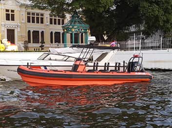 river patrolling boat