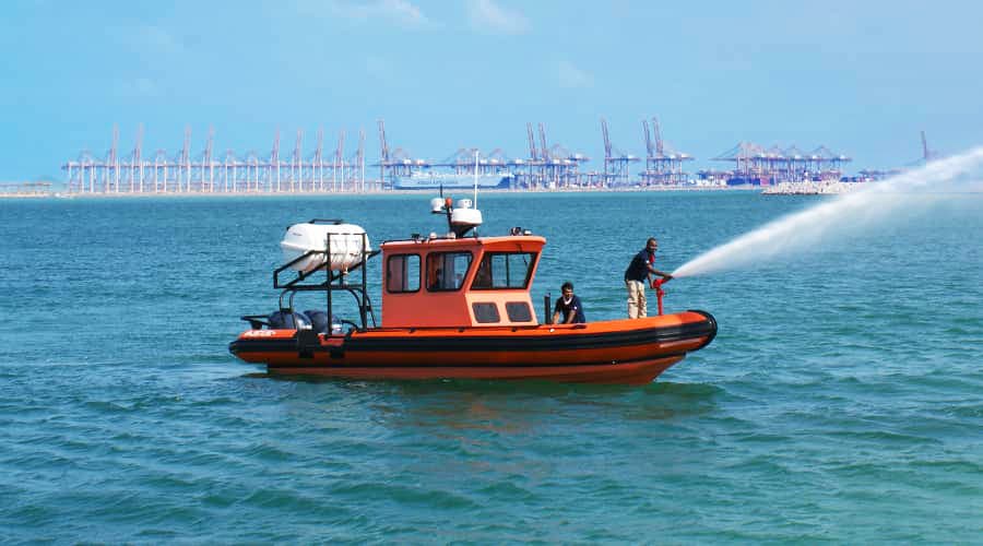 firefighting boat