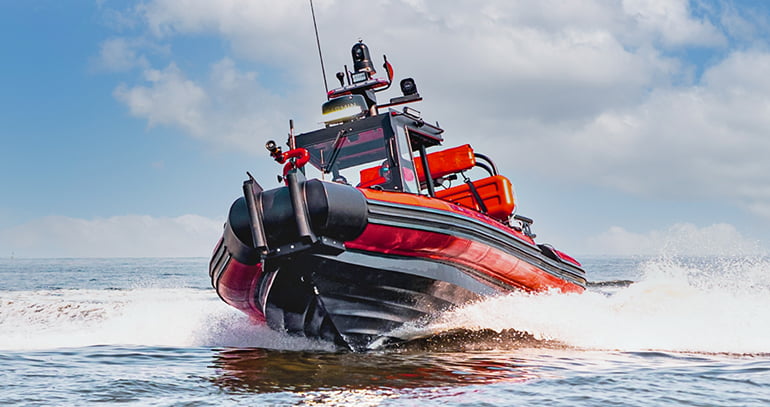 Fire Rescue Boat at the Intersec