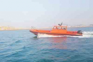 cabin rib boat for port operations
