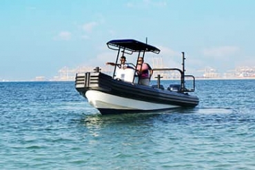 Rigid Inflatable Boat with flat foam push bow
